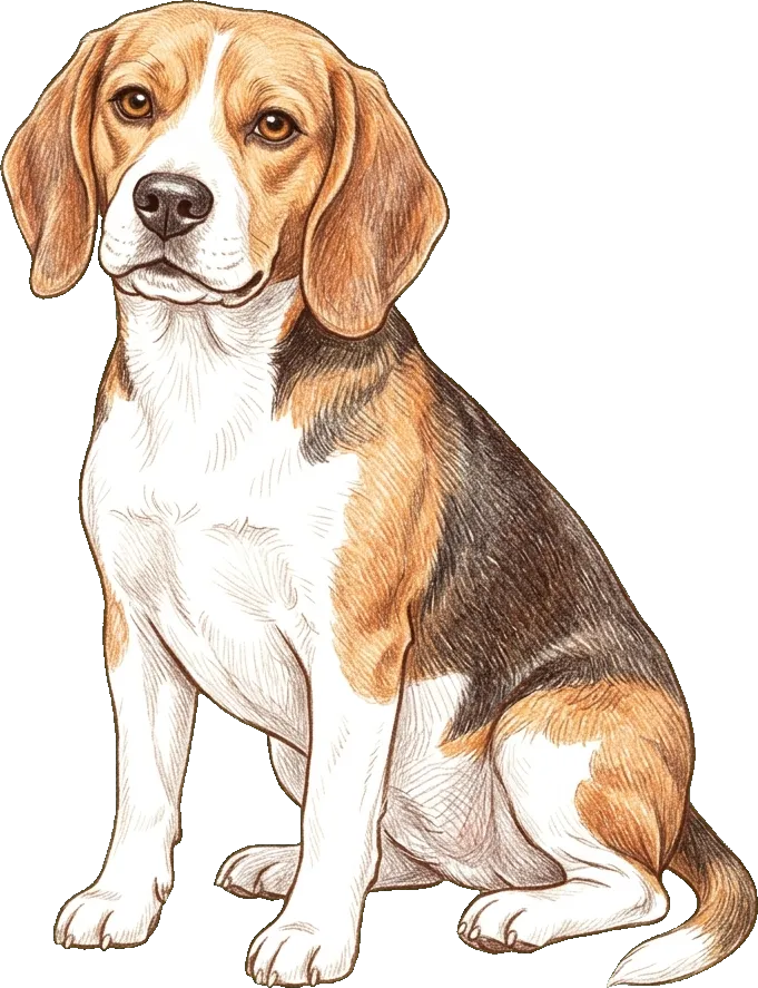 Coloured-pencil illustration of the Beagle