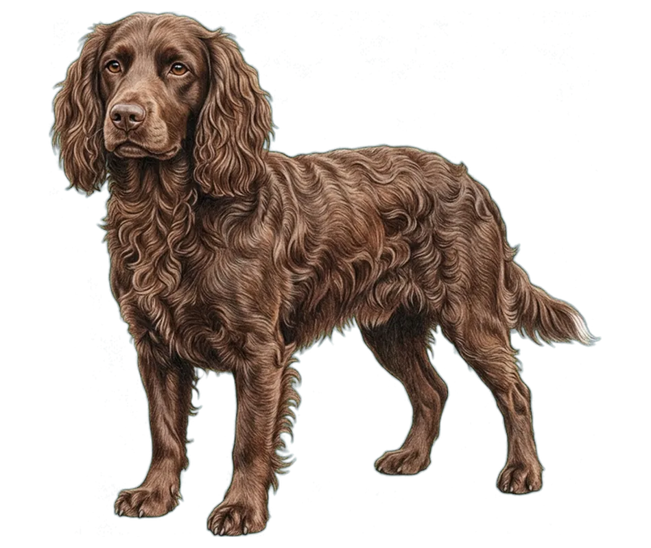 Coloured-pencil illustration of the Boykin Spaniel