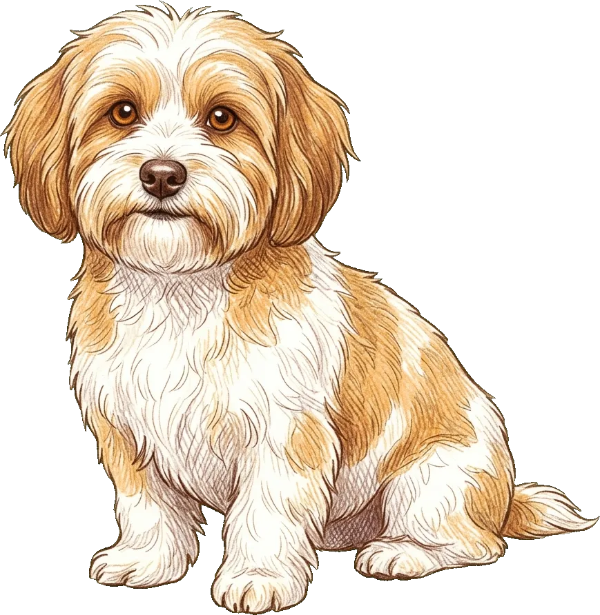 Coloured-pencil illustration of the Havanese