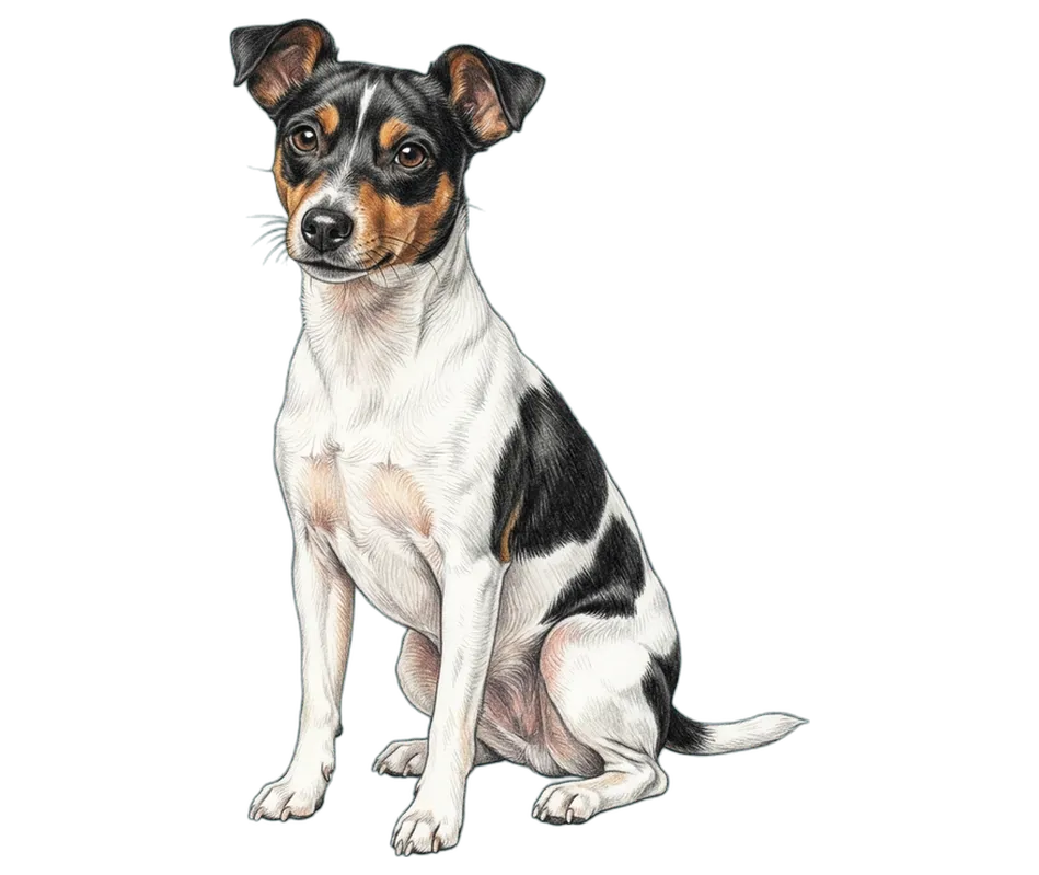 Coloured-pencil illustration of the Rat Terrier